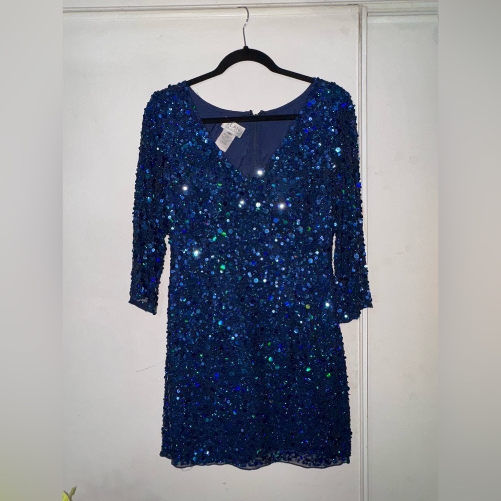 Sean Collection Sapphire Sequin Dress - Picture 5 of 5